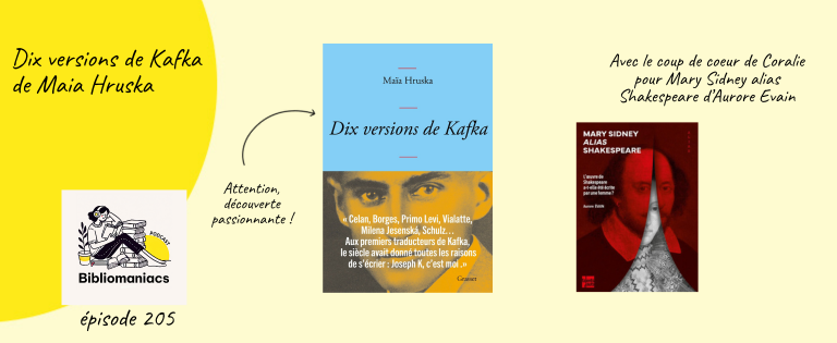 affiche émission 10 versions de Kafka de Maia Hruska et Mary Sidney alias Shakespeare d'Aurore Evain